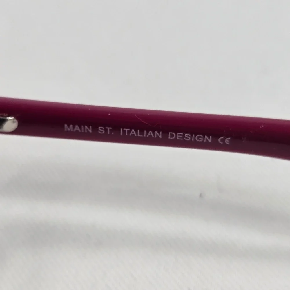 Main St. Eyeglasses Frames Black‎ Purple Italian Design MA37 50-18-140 New